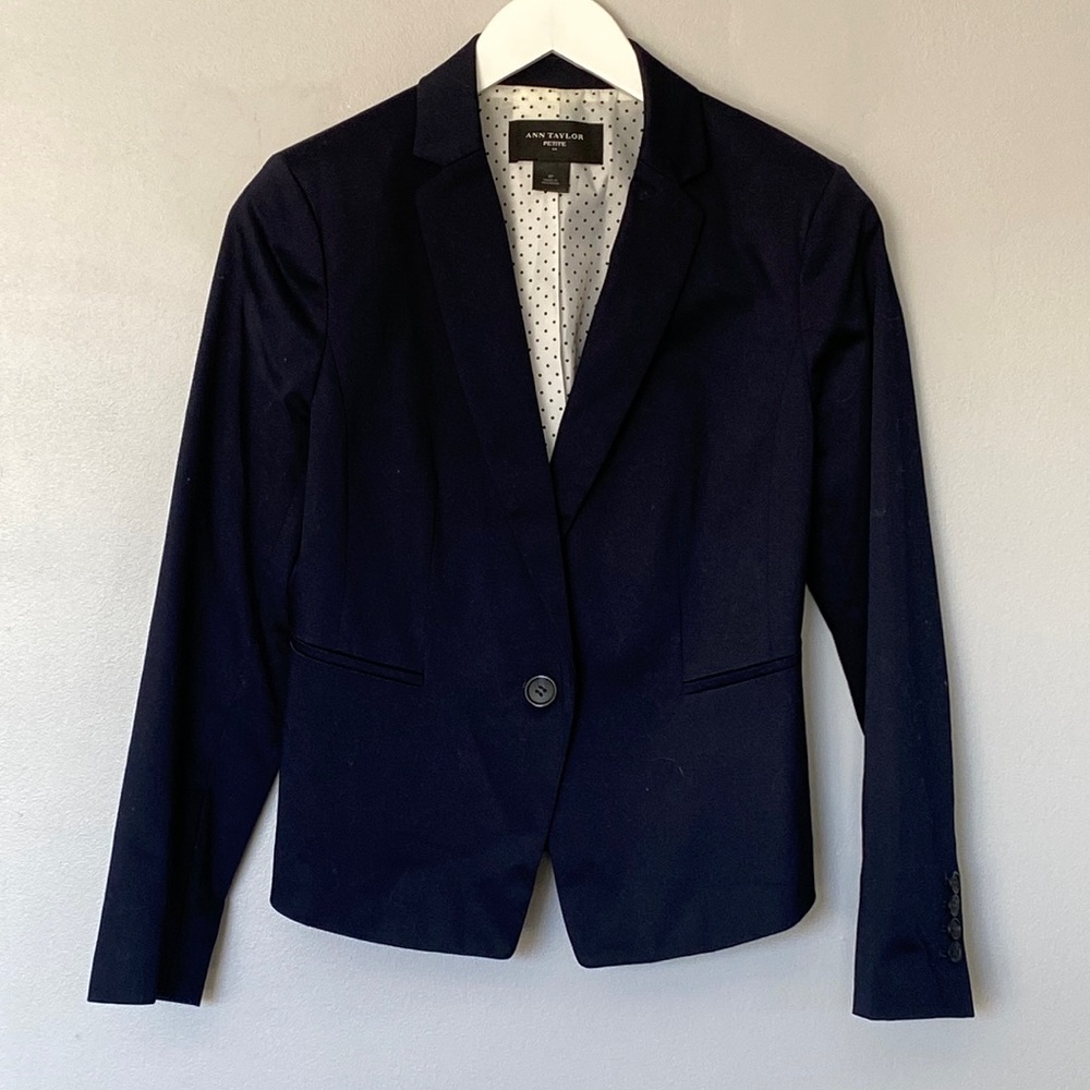 Navy blue Ann Taylor suit jacket